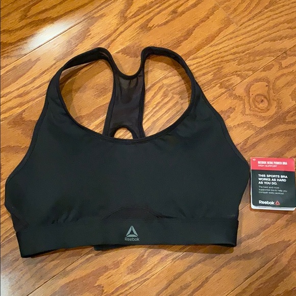 🤍 NWT Reebok Black Sports Bra Size S 🤍 - Picture 7 of 8